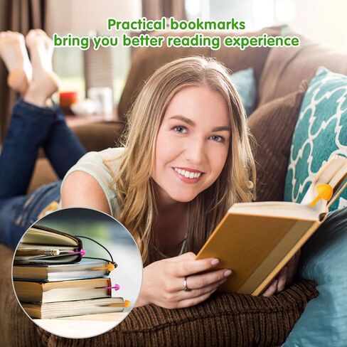 Sprout Mini Mushroom Bookmarks Creative Soft Silicone Plant Bookmark - Gift for Book Lovers, Teachers, Back to School，Set of 8 (2 Colors & 2 Sizes) in Saudi Arabia