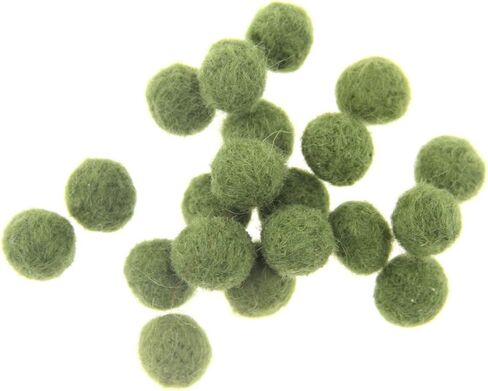 Needle Felt Balls Pure Wool Beads Dry Felted Balls 15mm Handmade DIY Crafts 20pcs (White) in Saudi Arabia