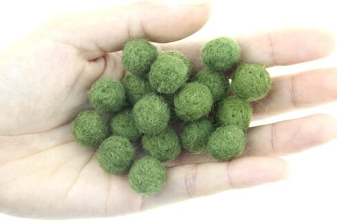Needle Felt Balls Pure Wool Beads Dry Felted Balls 15mm Handmade DIY Crafts 20pcs (White) in Saudi Arabia