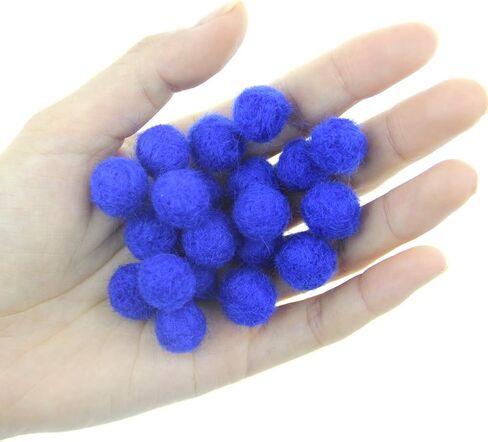 Needle Felt Balls Pure Wool Beads Dry Felted Balls 15mm Handmade DIY Crafts 20pcs (White) in Saudi Arabia