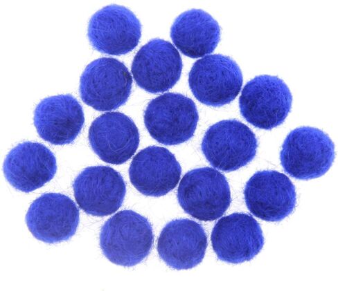 Needle Felt Balls Pure Wool Beads Dry Felted Balls 15mm Handmade DIY Crafts 20pcs (White) in Saudi Arabia