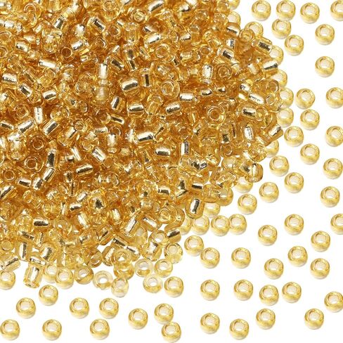 Glass Seed Beads Penta Angel 50g Mini Round Craft Loose Spacer Pony Beads for Earring Bracelets Necklace Waist Beads Jewelry Making (Champagne, 2mm) in Saudi Arabia