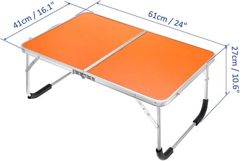 Foldable Laptop Table - Stand Foldable Table Portable Breakfast Tray, Apply to Outdoor/Hiking/Camping (White) in Saudi Arabia