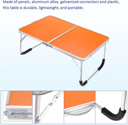Foldable Laptop Table - Stand Foldable Table Portable Breakfast Tray, Apply to Outdoor/Hiking/Camping (White) in Saudi Arabia