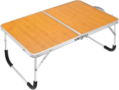 Foldable Laptop Table - Stand Foldable Table Portable Breakfast Tray, Apply to Outdoor/Hiking/Camping/Fishing (Silver) in Saudi Arabia