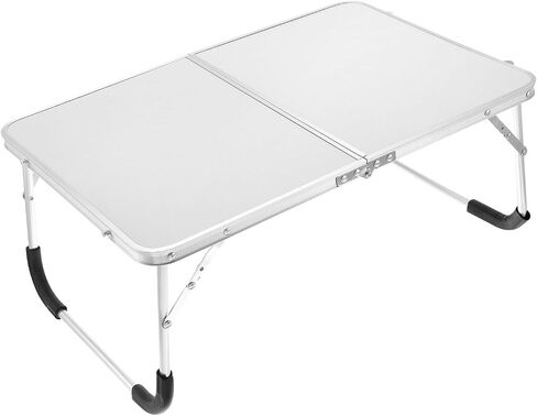 Foldable Laptop Table - Stand Foldable Table Portable Breakfast Tray, Apply to Outdoor/Hiking/Camping/Fishing (Silver) in Saudi Arabia