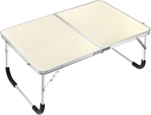Foldable Laptop Table - Stand Foldable Table Portable Breakfast Tray, Apply to Outdoor/Hiking/Camping/Fishing (Silver) in Saudi Arabia