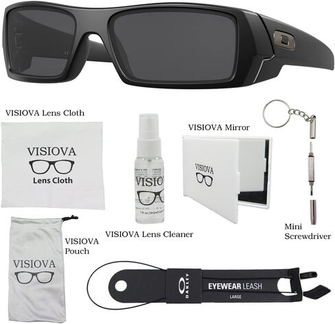 Oakley Gascan OO9014 Sunglasses For Men Bundle Leash + VISIOVA Accessories in Saudi Arabia