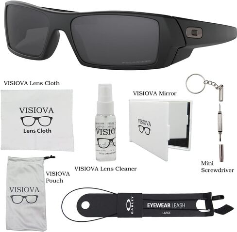 Oakley Gascan OO9014 Sunglasses For Men Bundle Leash + VISIOVA Accessories in Saudi Arabia