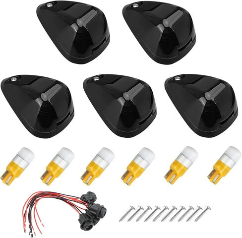 Bestiew Smoke Lens Cab Roof Marker Lights Top Clearance Running Lamps for Ford F150 F250 F350 F450 F550 F650 F750 1999-2016 Super Duty Pickup Trucks Replacement Assembly Accessories,Amber 5 PCS in Saudi Arabia