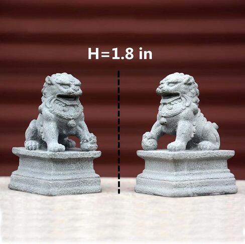 Asian Fu Foo Dogs-Pair of Two Guardian Lions,Stone Statues Feng Shui Decor in Saudi Arabia
