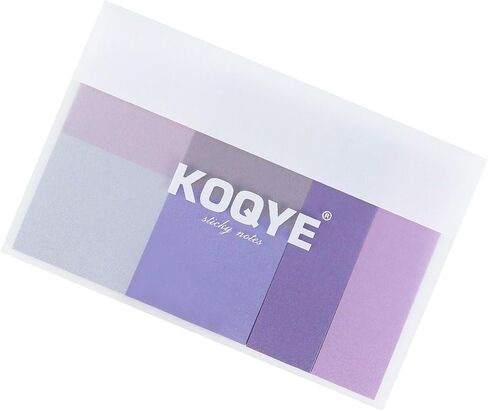 Color Palette Sticky Notes, Included Aesthetic Stick Note Pads, Self-Adhesive Writable Index Tabs, Easy to Post, for Annotating Books, Office & School Study Supplies(Brown+Purple) in Saudi Arabia