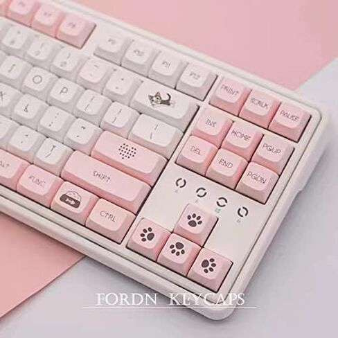 Cheese cat Smile cat keycap xda Height pbt Material Sublimation 108/104/98/87/84/68/64 in Saudi Arabia