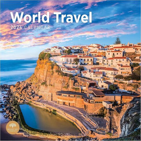2024 World Travel Monthly Wall Calendar by Bright Day, 12 x 12 Inch Destiantions Vacation Sunset Ocean Moutains Scenic in Saudi Arabia