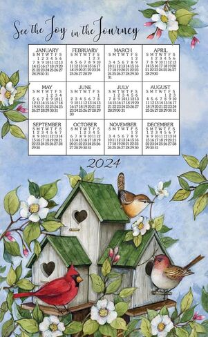Kay Dee Designs Birdhouses 2024 Calendar Towel in Kuwait