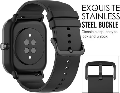 حزام لـ Amazfit Bip 3/ Bip 3 Pro/Bip U Pro/Bip S lite/Bip/Bip Lite/Bip S/Bip U، بديل حزام السيليكون الناعم لـ Amazfit GTS 4/ GTS 4 Mini/GTS 3/ GTS 2/ GTS 2e / جي تي إس 2 ميني/جي تي إس/جي تي آر ميني in Kuwait
