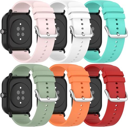 حزام لـ Amazfit Bip 3/ Bip 3 Pro/Bip U Pro/Bip S lite/Bip/Bip Lite/Bip S/Bip U، بديل حزام السيليكون الناعم لـ Amazfit GTS 4/ GTS 4 Mini/GTS 3/ GTS 2/ GTS 2e / جي تي إس 2 ميني/جي تي إس/جي تي آر ميني in Kuwait