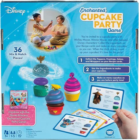 Wonder Forge Disney Enchanted Cupcake Party Game - Engaging Matching Game for Kids Ages 3 & Up | Featuring Beloved Disney Characters | Great for Skill Development | Ideal Birthday in Saudi Arabia