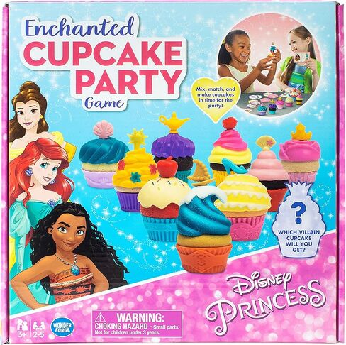 لعبة Wonder Forge Disney Enchanted Cupcake Party - لعبة مطابقة جذابة للأطفال من سن 3 سنوات فما فوق | يضم شخصيات ديزني المحبوبة | عظيم لتنمية المهارات | عيد ميلاد مثالي in Kuwait