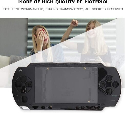 غطاء حماية كامل من Pomya لجهاز PSP، مجموعة بديلة مضادة للسقوط مع مجموعة أزرار لغطاء بديل PSP 1000 (أسود) in Saudi Arabia