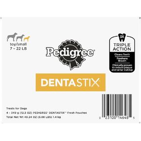 Pedigree DENTASTIX Dental Dog Treats for Toy/Small Dogs Fresh Flavor Dental Bones, 49.24 oz. Multipack (204 Treats)