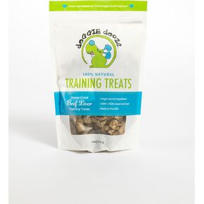 Doggie Dooze Training Dog Treat 100% USDA-Inspected Beef Liver - Single Ingredient Bite-Sized Beef Snack for All Ages, Breeds, Sizes, High Protein - 4 Ounce Bag, Made in USA with Great Care