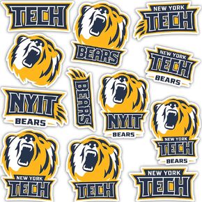 Desert Cactus New York Institute of Technology NYIT Bears Stickers Vinyl Decals Laptop Water Bottle Car Scrapbook T2 (Type 2)