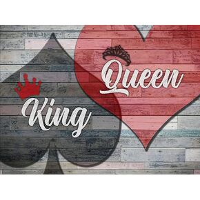 PDSLAIKE King Queen Diamond Painting Kits- DIY Diamond Art Kit Couple Wedding Bedroom Home Decor 15.7x11.8in