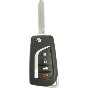Keyless2Go Replacement for 4 Button Remote Flip Key Toyota HYQ12BBY 89070-06500 G Chip