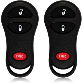 2 Keylessbest Replacement for 1999 2000 2001 2002 2003 2004 Dodge Dakota Durango Ram 1500 2500 3500 Jeep Grand Cherokee Key Fob Remote Control GQ43VT9T 3 Buttons 315MHz