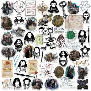The Hobbit: an Unexpected Journey 50ct Vinyl Large Deluxe Stickers Variety Pack - Laptop, Water Bottle, Scrapbooking, Tablet, Skateboard, Indoor/Outdoor
