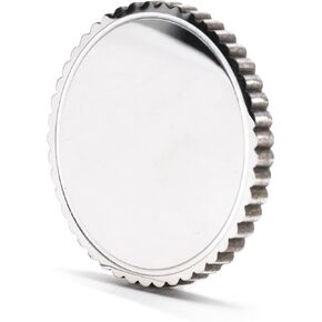 MICAIKEM 1.25" 10Pack Stainless Steel Milled Reeded Edge Blanks 1/8" Thick Round Ball Markers Coin Tags w/Shiny Surface Supper Thick for Laser Engraving and Metal Stamping