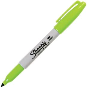Sharpie Fine Point Lime Ink Permanent Marker, 1 Count