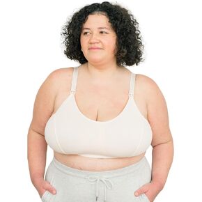 Nursing & Sleep Maternity Bra, Full Front Drop Down Cups, Cotton, Adjustable, Beige, Black, 4XL, 5XL