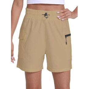Rrosseyz Running Shorts for Women with Pockets Athletic Sport Lightweight Gym Pants for Workout and Sports(Apricot Yellow,M)