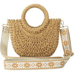 حقائب يد من كومون سترو للنساء، حقائب يد صيفية للشاطئ، محفظة منسوجة للإجازات in Kuwait