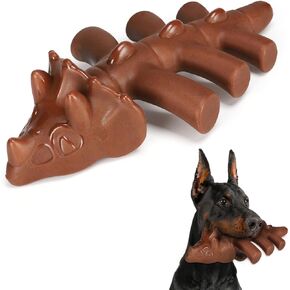 Tough Dog Chew Toy for Aggressive Chewers Indestructible Durable Nylon Dog Training Interactive Toy Teething Bone for Large Medium Dogs Real Bacon Flavored Toy to Keep Them Busy