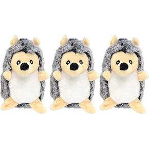 PetSport 3 Pack of Tiny Tots Little Hedgie Plush Dog Toys with Squeakers, 4.7 Inch
