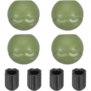 PATIKIL 0.59 Inch Chair Feet Replacement, 4 Pack TPE Outdoor Camping Chair Leg Tips Ball Cap Folding Chair Legs Floor Protectors Stability on Rugged Fit for 0.59"(15mm) Chair Feet, Black