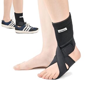 Drop Foot Brace - AFO Ankle Brace for Enhanced Mobility, Stroke Recovery Aid, Soft Night Splint with Breathable Material (Large/Left)