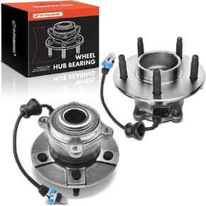 A-Premium 2 x Rear Wheel Bearing and Hub Assembly with ABS & 5-Lug Compatible with Chevrolet Equinox 2005-2006 & Pontiac Torrent 2006 & Saturn Vue 2002-2007