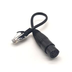 Dmx Xlr 5 Pin أنثى إلى RJ45 ذكر مهائي كابلات لإضاءة Led Dmx512 فك التشفير 0.1 متر in Kuwait