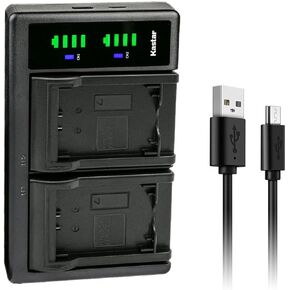 Kastar 2-Pack NP-FP90/FP91 Battery and LTD2 USB Charger Compatible with Sony DCR-SR100 HDR-HC3 HDR-HC3E DCR-DVD103 DCR-DVD105 DCR-DVD202 DCR-DVD203 DCR-DVD205 DCR-DVD304 DCR-DVD305 DCR-DVD403 Camera