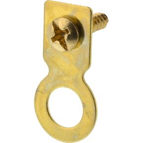 Hillman, Gold 122225 Flat Ring Hanger with Screw, Brass Plated, 1 Count (Pack of 1) in Kuwait