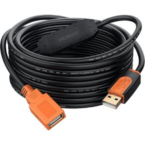 SNANSHI USB Extension Cable 50 ft, Active USB 2.0 Extension Cable USB Extender/Active USB Cable Male to Female USB Male to Female Repeater Cord for Printer Scanners Webcam in Kuwait