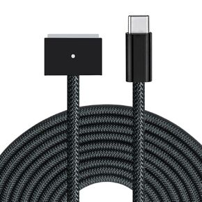 140W USB C to Magnetic 3 Cable (2m/6.6ft), USB C Cable Compatible with MacBook Air (15/13-inch M3 2024, 15-inch M2 2023, 13-inch M2 2022), MacBook Pro (16/14-inch 2023/2021), Midnight