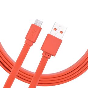 Replacement Flip 4 Charging Cable Micro USB Fast Charger Flat Power Cord Compatible with JBL Bluetooth Speaker Flip 3 4 GO Xtreme Charge 2+ Charge 3 Pulse 2 3 Clip 2 Micro II Micro Trip Speaker-Orange