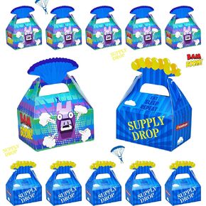 16 Pcs Video Game Llama Goodie Bags Party Boxes for Battle Gamers Birthday Party Supplies Decorations Favors