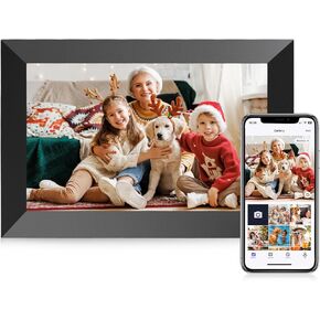 إطار صورة رقمي Uhale 10.1 بوصة WiFi مع شاشة لمس IPS 1280x800HD، إطارات صور إلكترونية مع ذاكرة 32 جيجابايت، إرسال التمنيات، مشاركة فورية وخاصة للصور، تدوير تلقائي in Kuwait