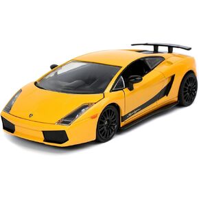 Jada Toys Fast & Furious 1:24 Lamborghini Gallardo Superleggera Die-cast Car Yellow, Toys for Kids and Adults